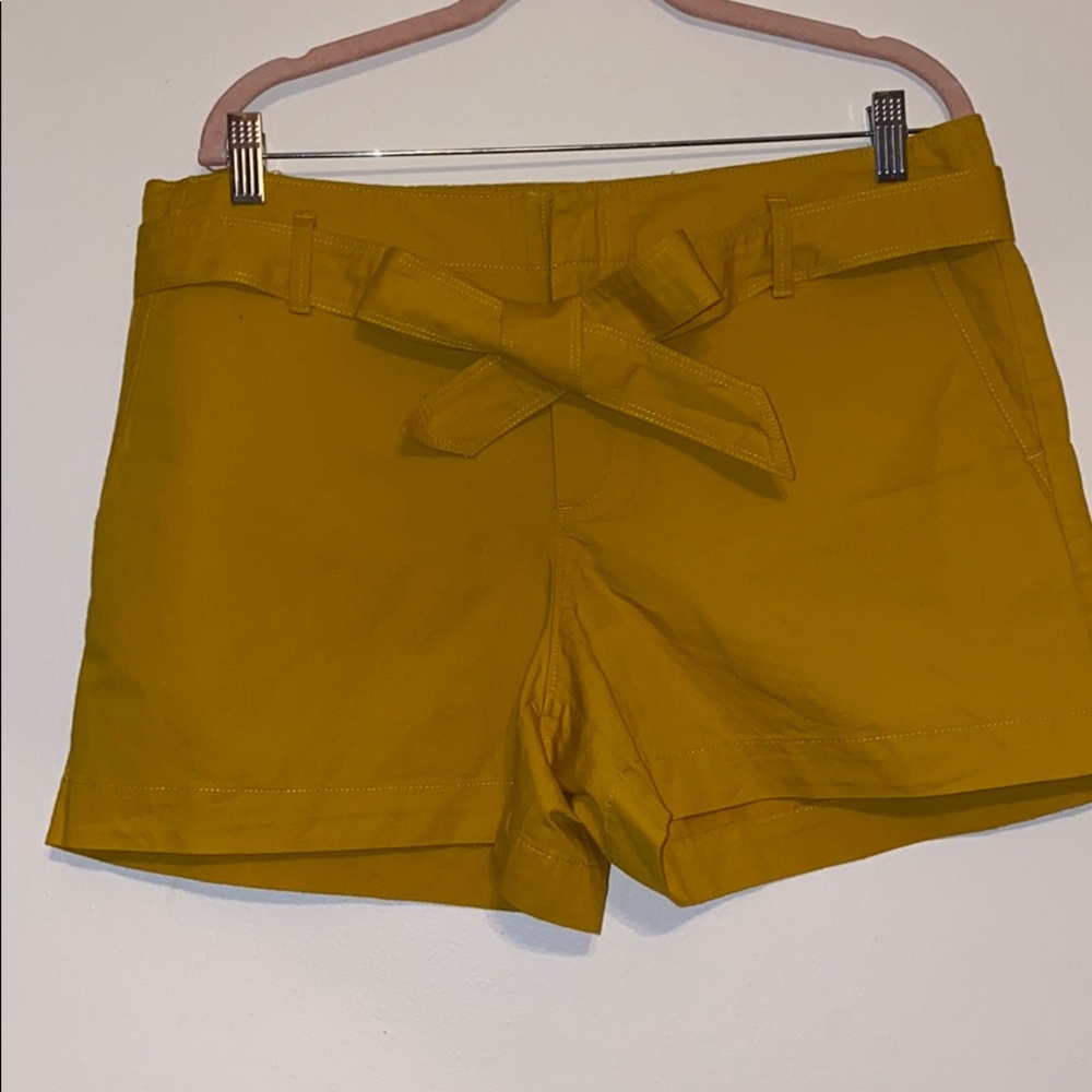Loft- mustard shorts with belt. Good condition